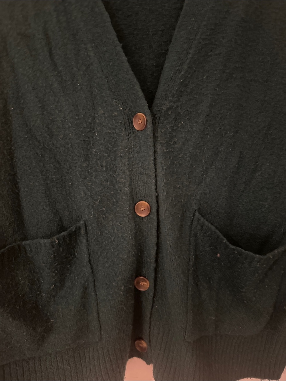 J. Crew Forest Green V-Neck Button Front Cardigan - Picture 2 of 5